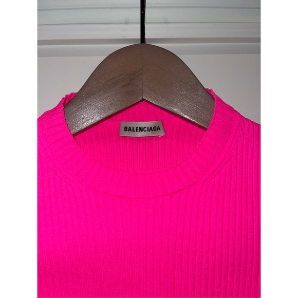 Balenciaga Neon Ribbed-knit Topš - Picture 3 of 9
